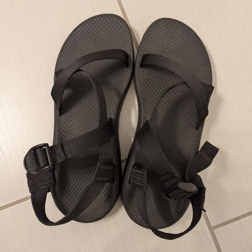 Chaco Z1 classic Black Strappy Sandals size w 11 - Picture 3 of 9